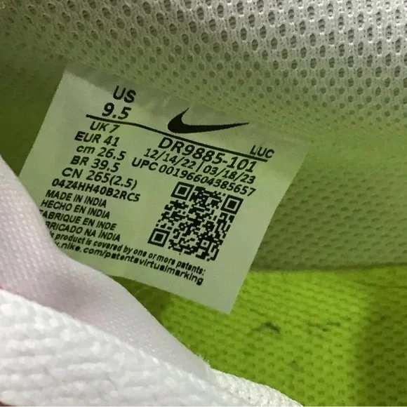 Nike Women’s Court Vision Low Next Nature Size 9.5 White Sea Coral Sneakers EUC - Picture 8 of 8